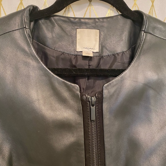 Halogen Colorless Leather Jacket - Picture 3 of 4